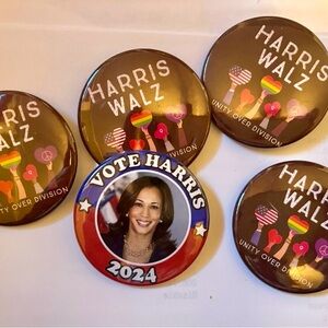 Vote Harris 2024 Button Set